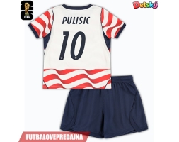 Lacne Dětský Futbalové dres Spojené štáty Christian Pulisic #10 MS 2026 Krátky Rukáv - Domáci (+ trenírky)